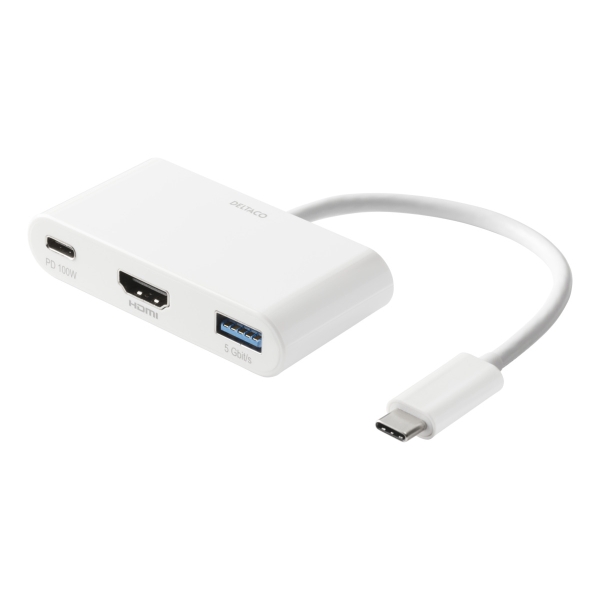 Deltaco Αντάπτορας USB-C to HDMI/USB A