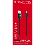 Baykron Καλώδιο Smart USB 2.0 male σε Micro USB male Charge & Sync 5V 10W 2A Μαύρο 1.2m BKR-SL-MU-BLK1.2 - Image 4