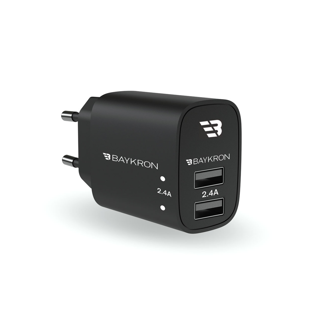 Baykron Smart Wall Adapter EU Dual USB 2.4A 12W BKR-SL-WC-2.4A-EU - Image 2