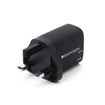 Baykron Smart Wall Adapter USB A και Type-C Power Delivery 20W +QC3.0 36W Συνολικά Μαύρος UK BKR-SL-WC-PDQC-UK - Image 2