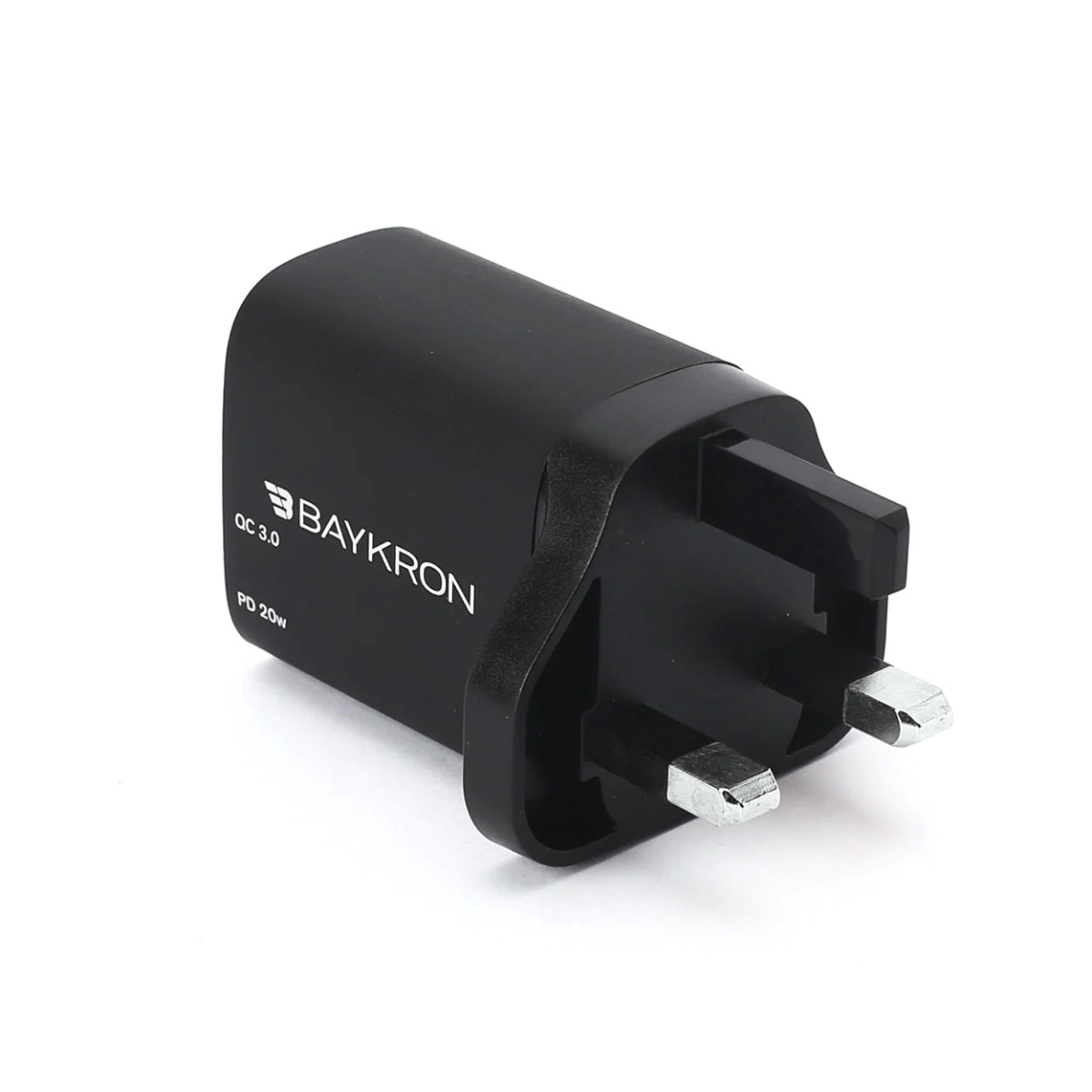 Baykron Smart Wall Adapter USB A και Type-C Power Delivery 20W +QC3.0 36W Συνολικά Μαύρος UK BKR-SL-WC-PDQC-UK - Image 4