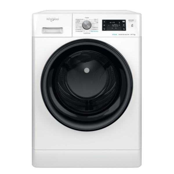 Whirlpool Πλυντήριο-Στεγνωτήριο Ρούχων 9kg/7kg Ατμού 1600 Στροφές FFWDB 976258 BV EE