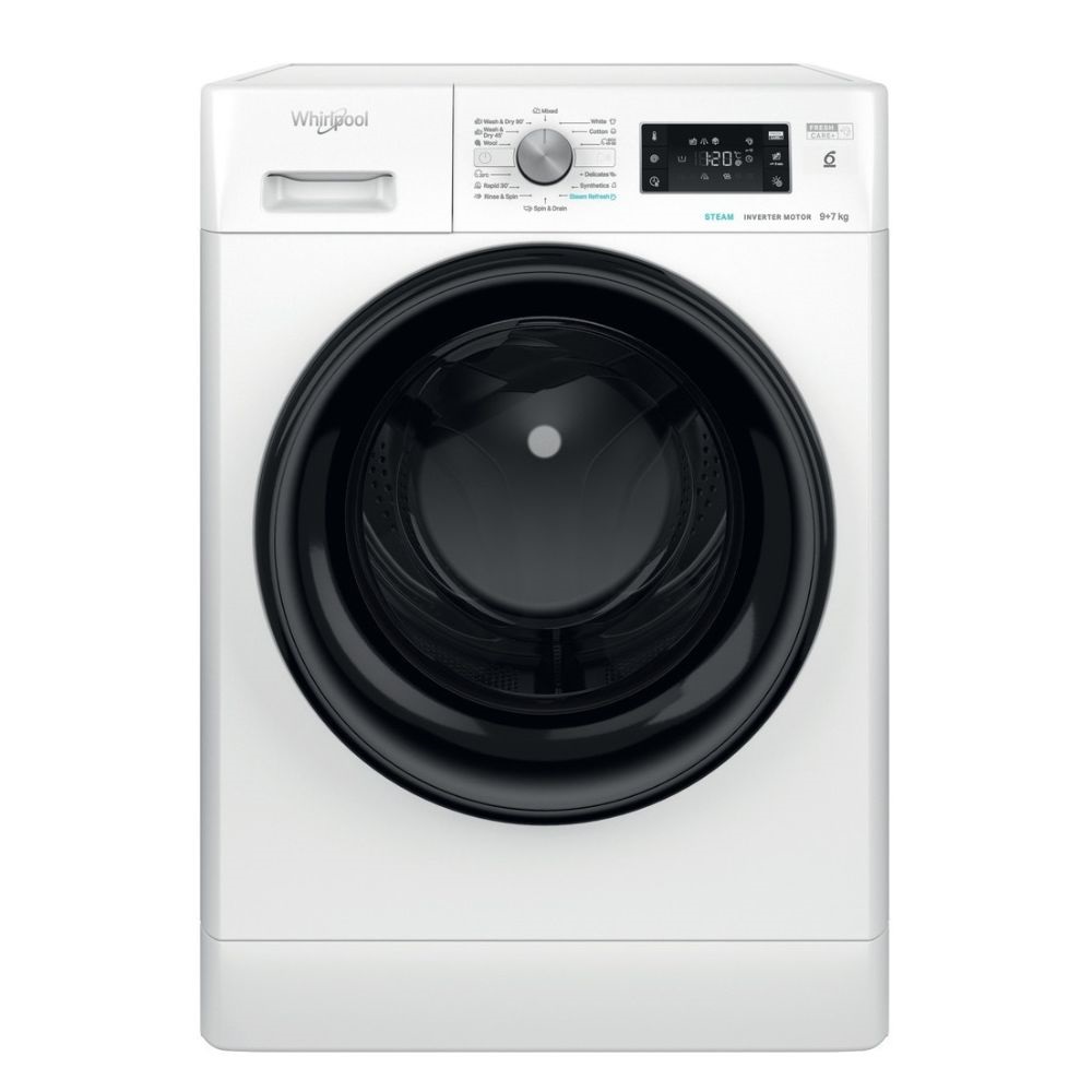 Whirlpool Πλυντήριο-Στεγνωτήριο Ρούχων 9Kg/7Kg Ατμού 1600 Στροφές Ffwdb 976258 Bv Ee