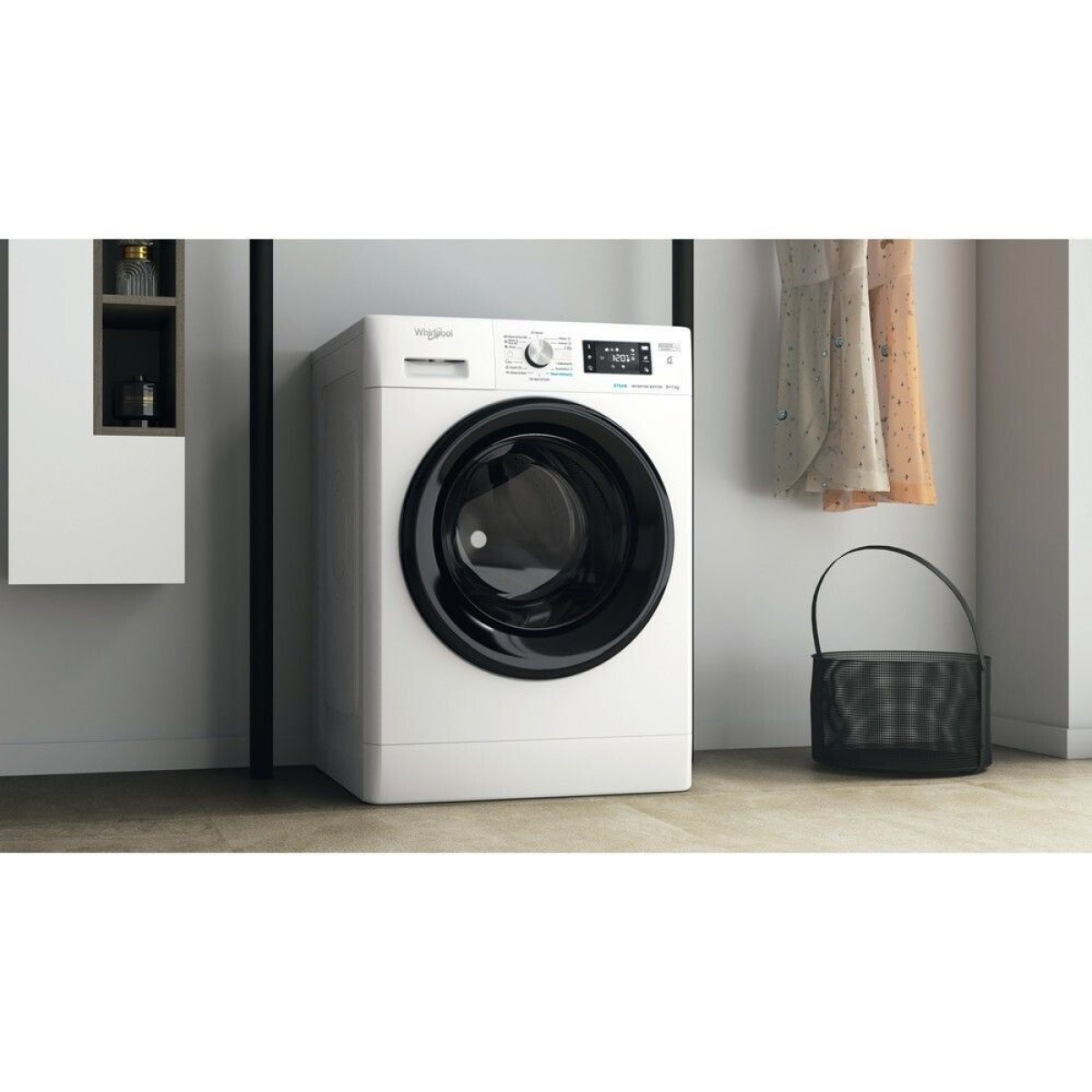 Whirlpool Πλυντήριο-Στεγνωτήριο Ρούχων 9kg/7kg Ατμού 1600 Στροφές FFWDB 976258 BV EE