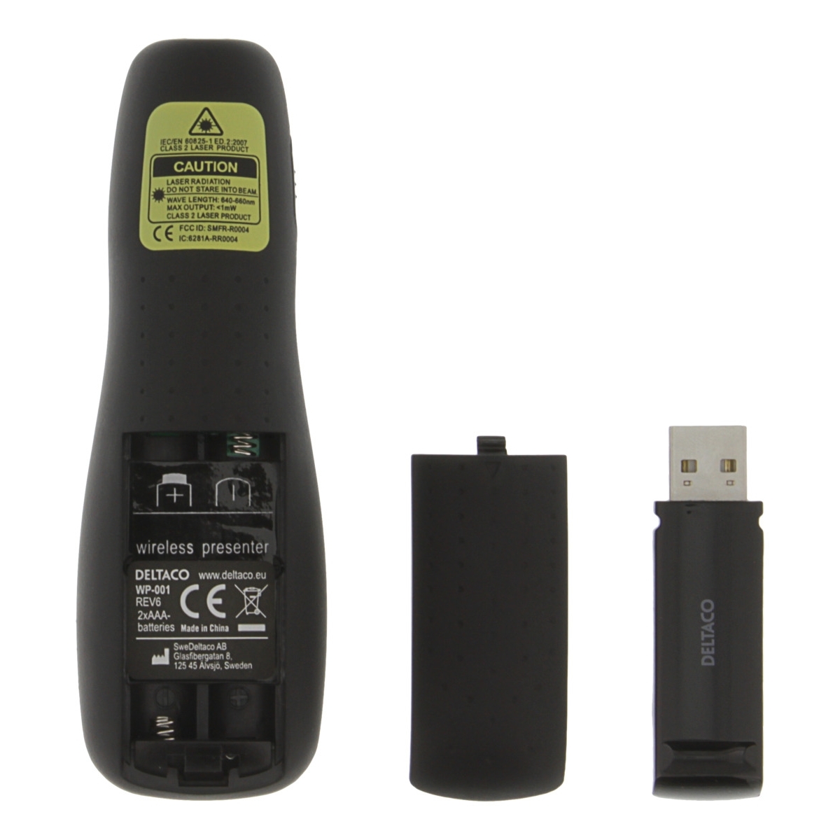 Deltaco Wireless Presenter με Κόκκινο Laser και Πλήκτρα Slideshow Μαύρο WP-001 - Image 2