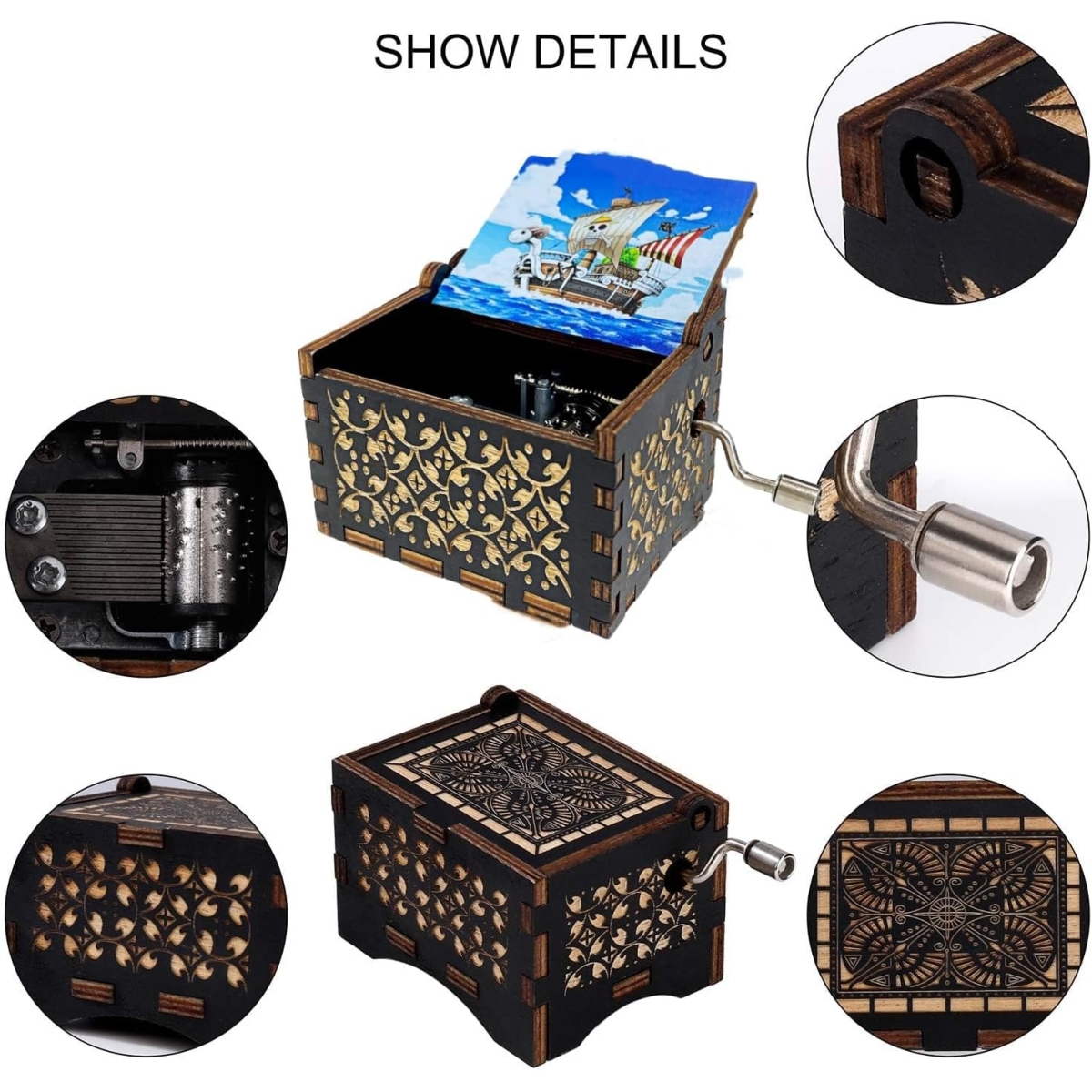 Ξύλινο Μουσικό Κουτί "Going Merry Ship One Piece" - Image 3