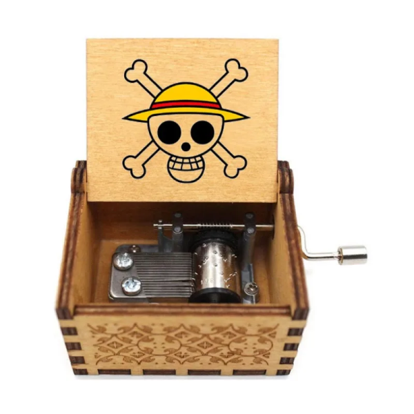 Ξύλινο Μουσικό Κουτί "Logo Straw Hat One Piece"