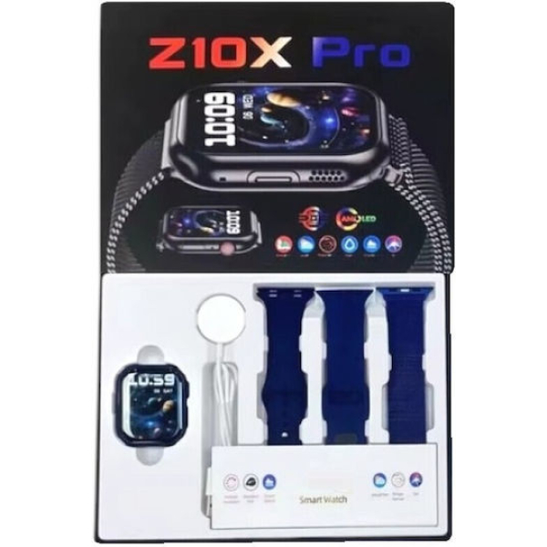 Z10X Pro Smartwatch με 3 Λουράκια και Παλμογράφο