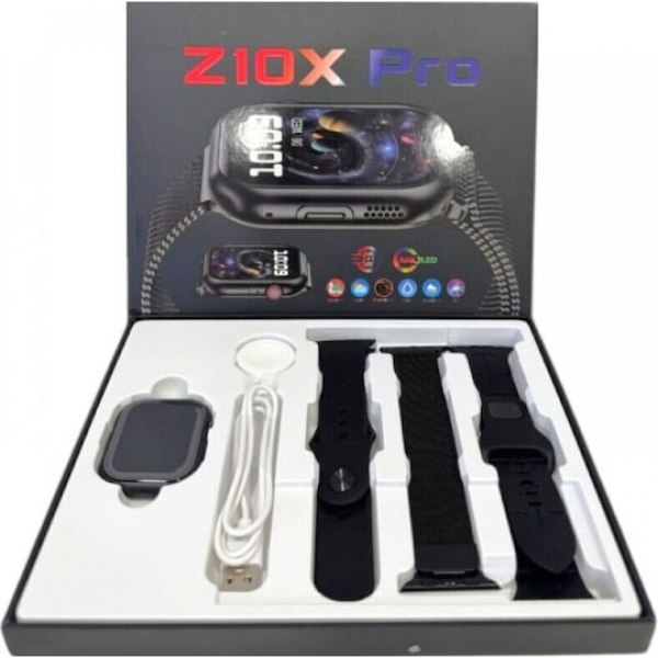 Z10X Pro Smartwatch με 3 Λουράκια και Παλμογράφο