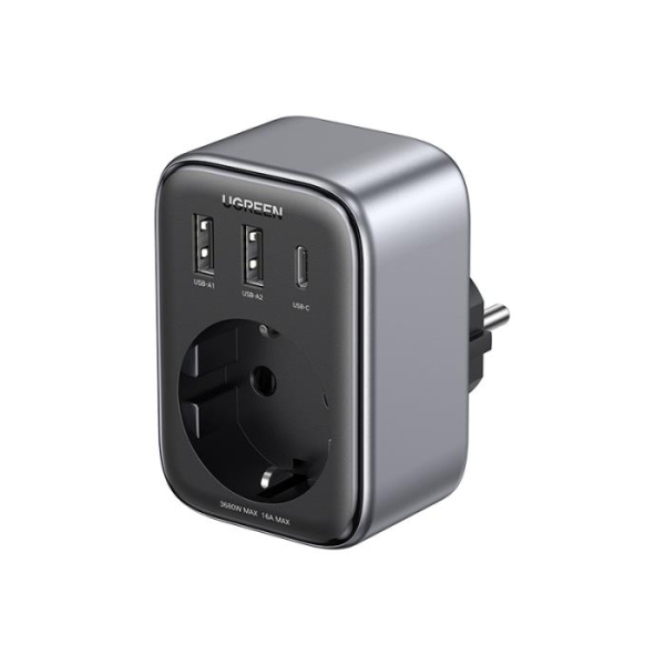 UGREEN CD314 90613 Πρίζα Ασφαλείας GaN 30W με 3 Θέσεις Φόρτισης