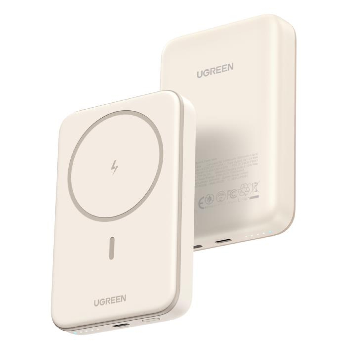 Power Bank 10000mAh PD 20W UGREEN PB561 25208 με Ασύρματη Φόρτιση Magnetic,1 Θέσης Μπέζ - Image 2