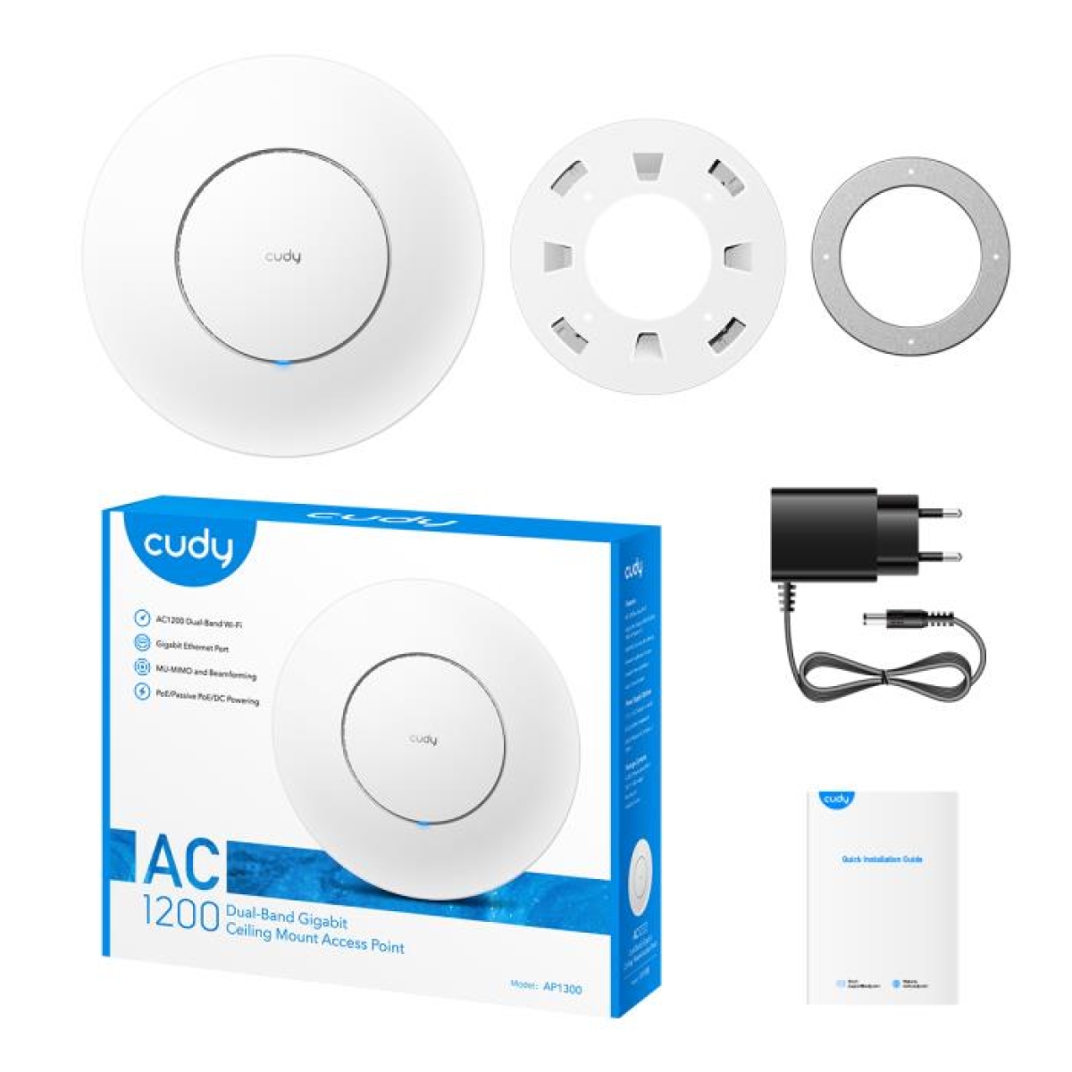 Access Point PoE Cudy AP1300_P AC1200 Gigabit, με PoE Injector - Image 3