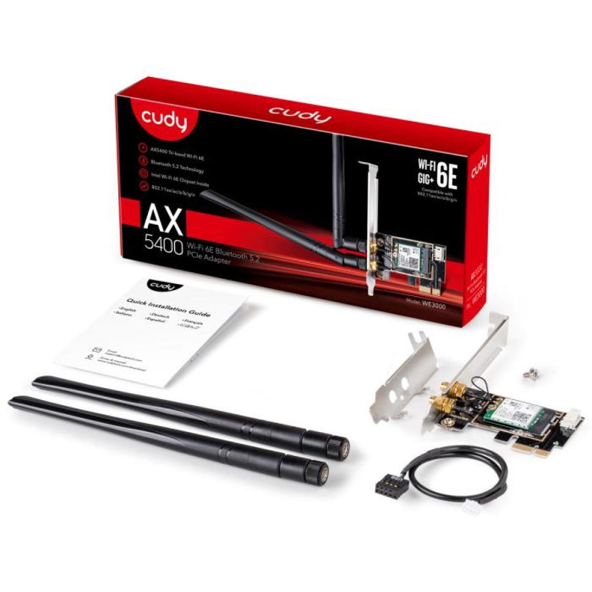 Ασύρματη Κάρτα Δικτύου PCIe Cudy WE3000 V2.0 WiFi 6 Dual-Band - Image 3