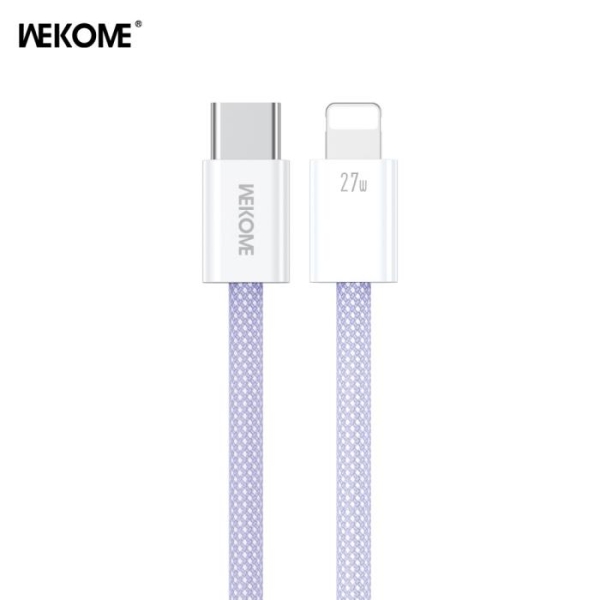Καλώδιο Φόρτισης WK WDC-21 USB-C σε Lightning PD 27W 1m Μώβ