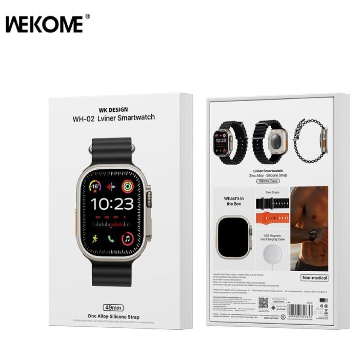 Smartwatch WK WH-02 Tιτάνιο Xρυσό - Image 3