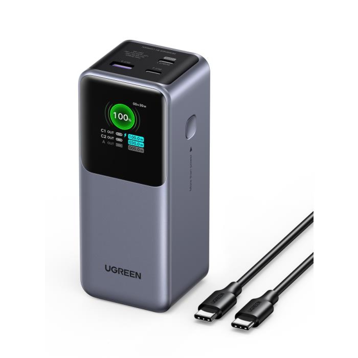 Power Bank 20000mAh PD 130W UGREEN  PB721 35524B 3 θέσεων, με καλώδιο USB-C 240W - Image 2