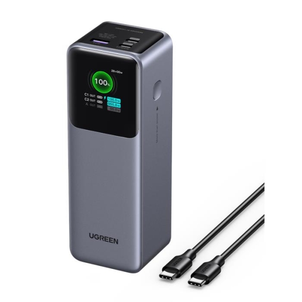 Power Bank 25000mAh PD 200W UGREEN PB722 35525B 3 θέσεων, με καλώδιo USB-C 240W