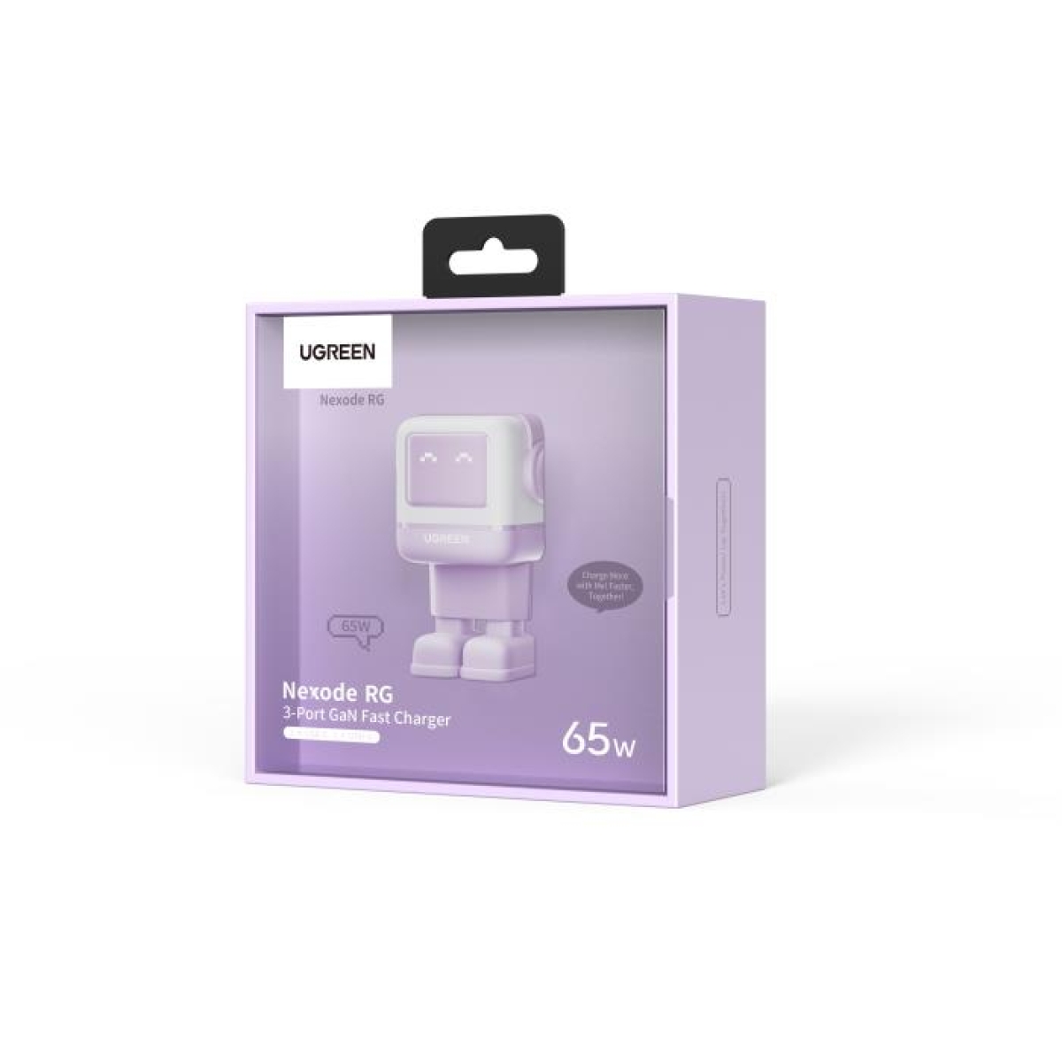 Φορτιστής Σπιτιού GaN 65W UGREEN CD361 35291 3 θέσεων Μωβ - Image 3