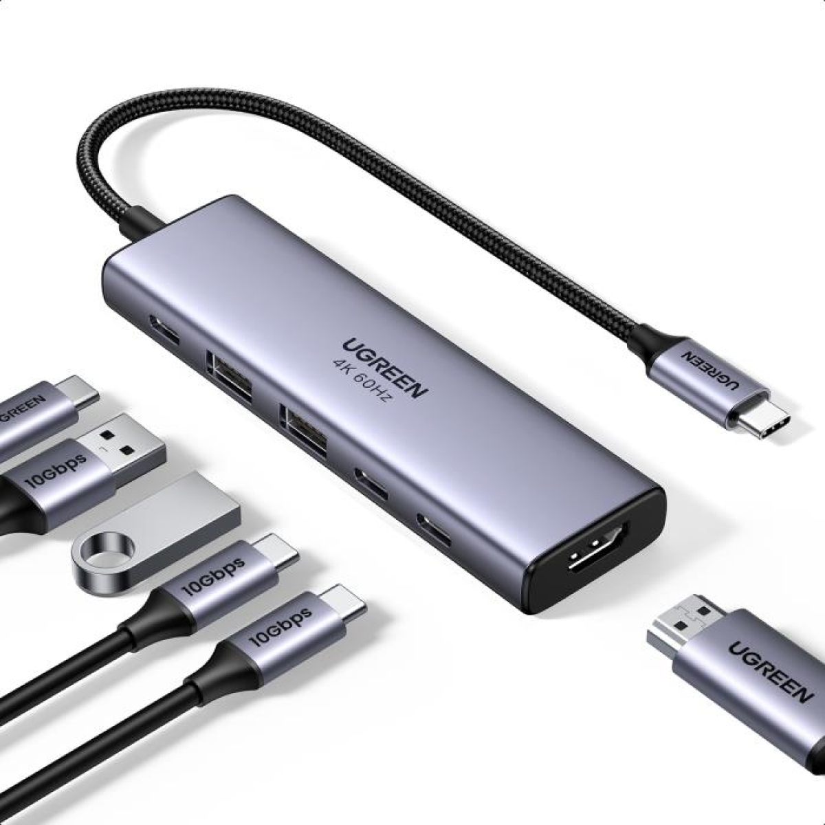 USB-C Docking Station 6 σε 1 UGREEN CM511 35999 - Image 2