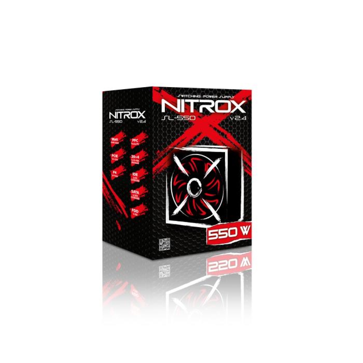 Τροφοδοτικό Υπολογιστή ATX Nitrox SL-550W v2.4 - Image 2