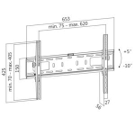 Βάση Τηλεόρασης Επιτοίχια LogiLink BP0018 37"-70" έως 50kg - Image 2