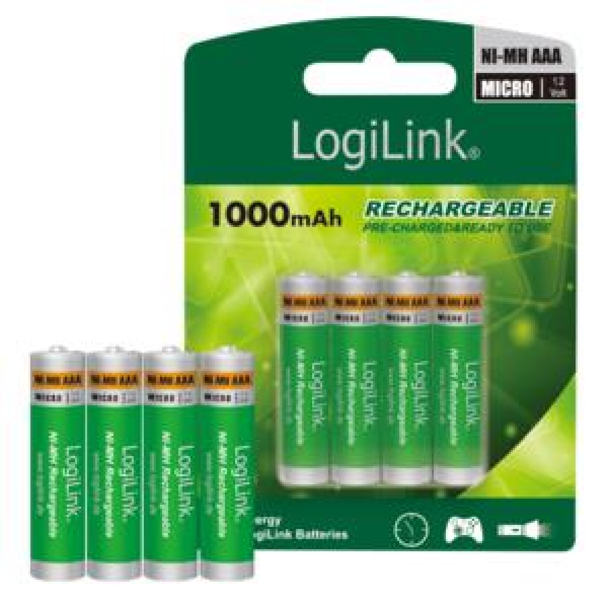 Μπαταρίες Επαναφορτιζόμενες ΑΑΑ 1.2V LogiLink LR03RB4 (4τμχ) - Image 3