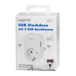 Πρίζα Ασφαλείας LogiLink PA0247 με 2 Θύρες USB - Image 3
