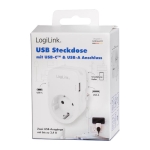 Πρίζα Ασφαλείας LogiLink PA0259, με 1 Θύρα USB & 1 Θύρα USB-C - Image 3