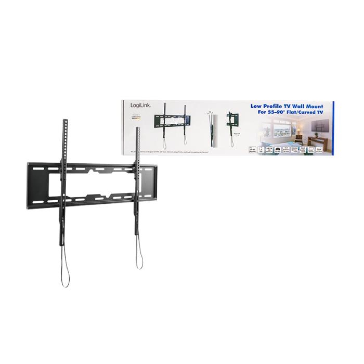Βάση Τηλεόρασης Επιτοίχια LogiLink BP0152 55"- 90" έως 50kg - Image 3