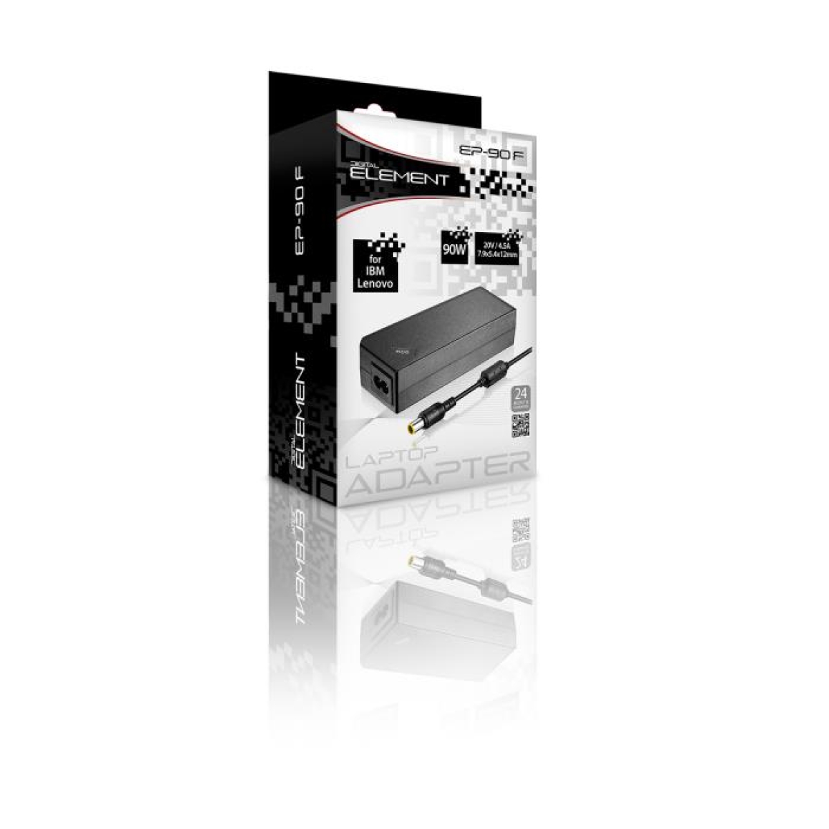 Τροφοδοτικό Laptop 90W Element IBM 20V (7,9x5,4x12) - Image 2
