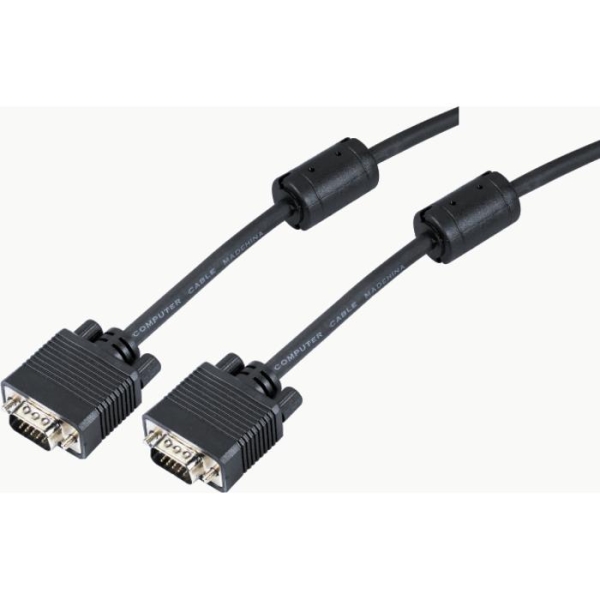 Καλώδιο Οθόνης SVGA 15HD M/M Aculine SVGA-005 20m Μαύρο