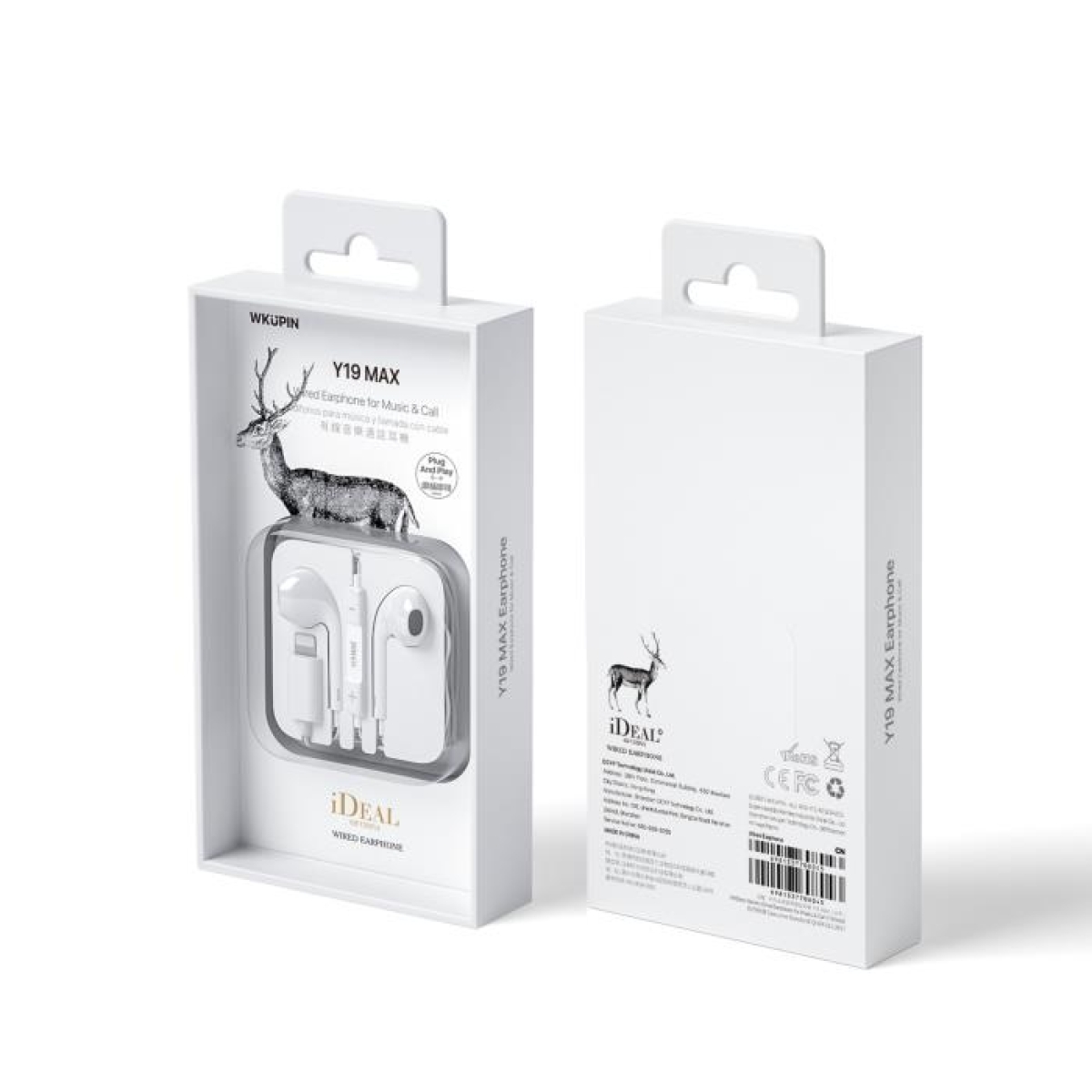 Ακουστικά Lightning WK Y19 Max Plug & Play Λευκό - Image 2