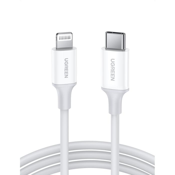 Καλώδιο Φόρτισης UGREEN US171 10493 USB-C σε Lightning PD 18W 1m Λευκό