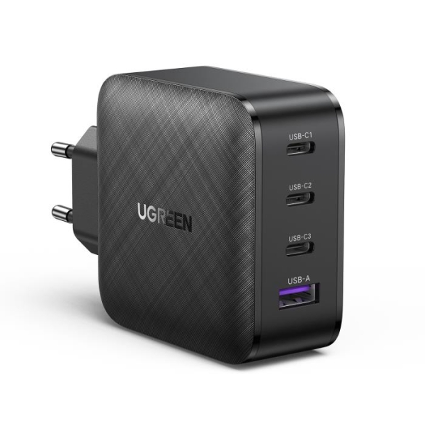 Φορτιστής Σπιτιού GaN PD 65W UGREEN CD224 70774 4 Θέσεων Μαύρο