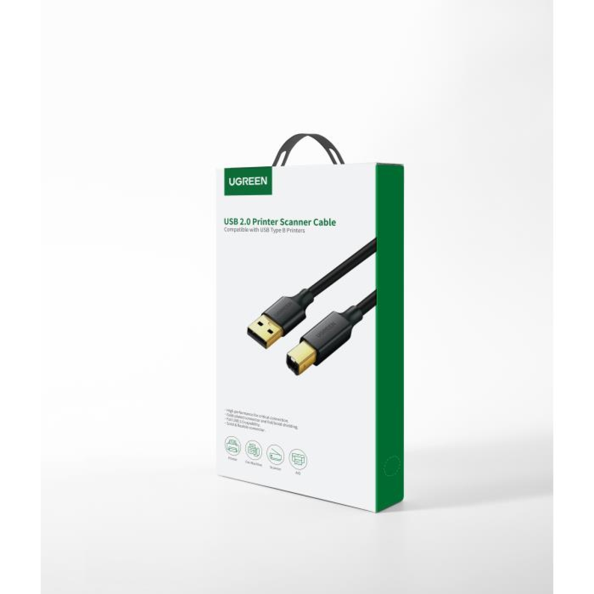 Καλώδιο USB 2.0 σε USB-B M/M UGREEN US135 20846 1m Μαύρο - Image 3