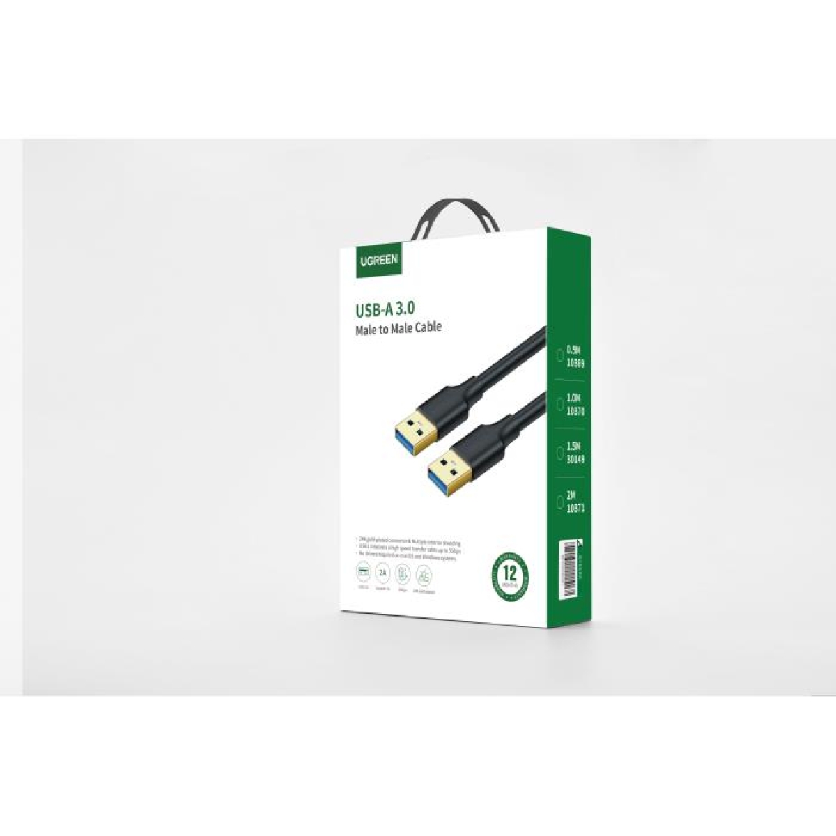Καλώδιο USB 3.0 Μ/Μ UGREEN US128 10371 2m Μαύρο - Image 3