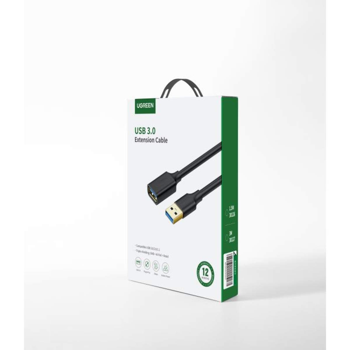 Καλώδιο USB 3.0 Μ/F UGREEN US129 10373 2m Μαύρο - Image 3