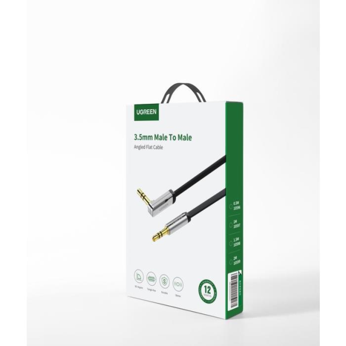 Καλώδιο Ήχου 3.5mm M/M UGREEN AV119 10597 1m Angled Flat Μαύρο - Image 2