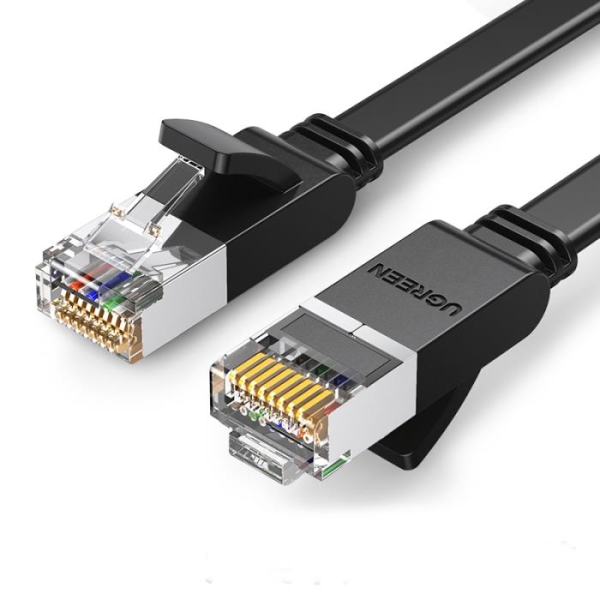 Καλώδιο Δικτύου UTP CAT6 UGREEN NW101 50185 2m Flat Pure Copper Μαύρο