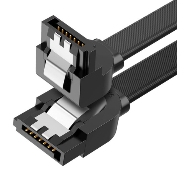 Καλώδιο SATA 3.0 M/M UGREEN US217 30797 0.50m Angled Flat Μαύρο