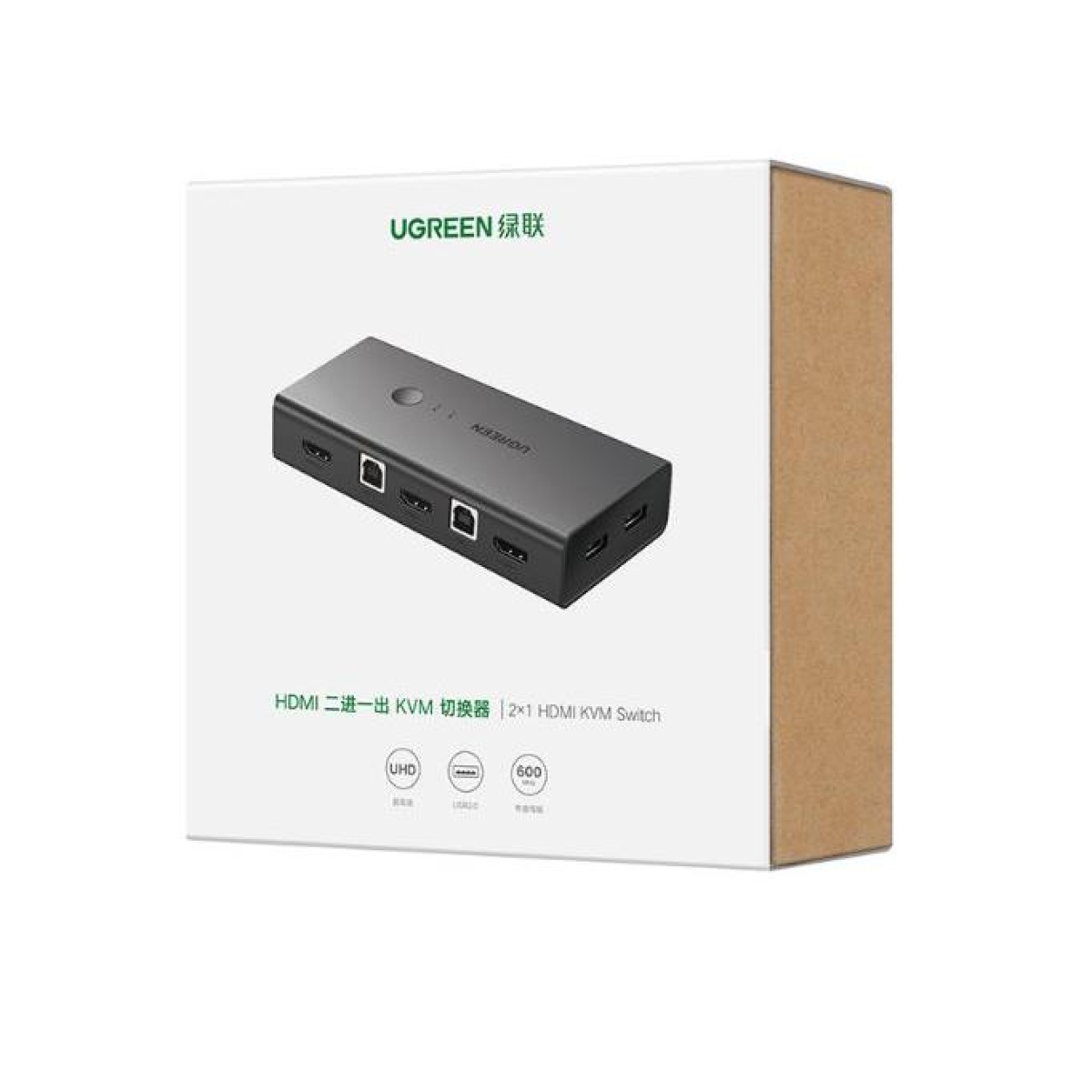 KVM Switch 2 θέσεων USB/HDMI UGREEN CM200 50744 - Image 2