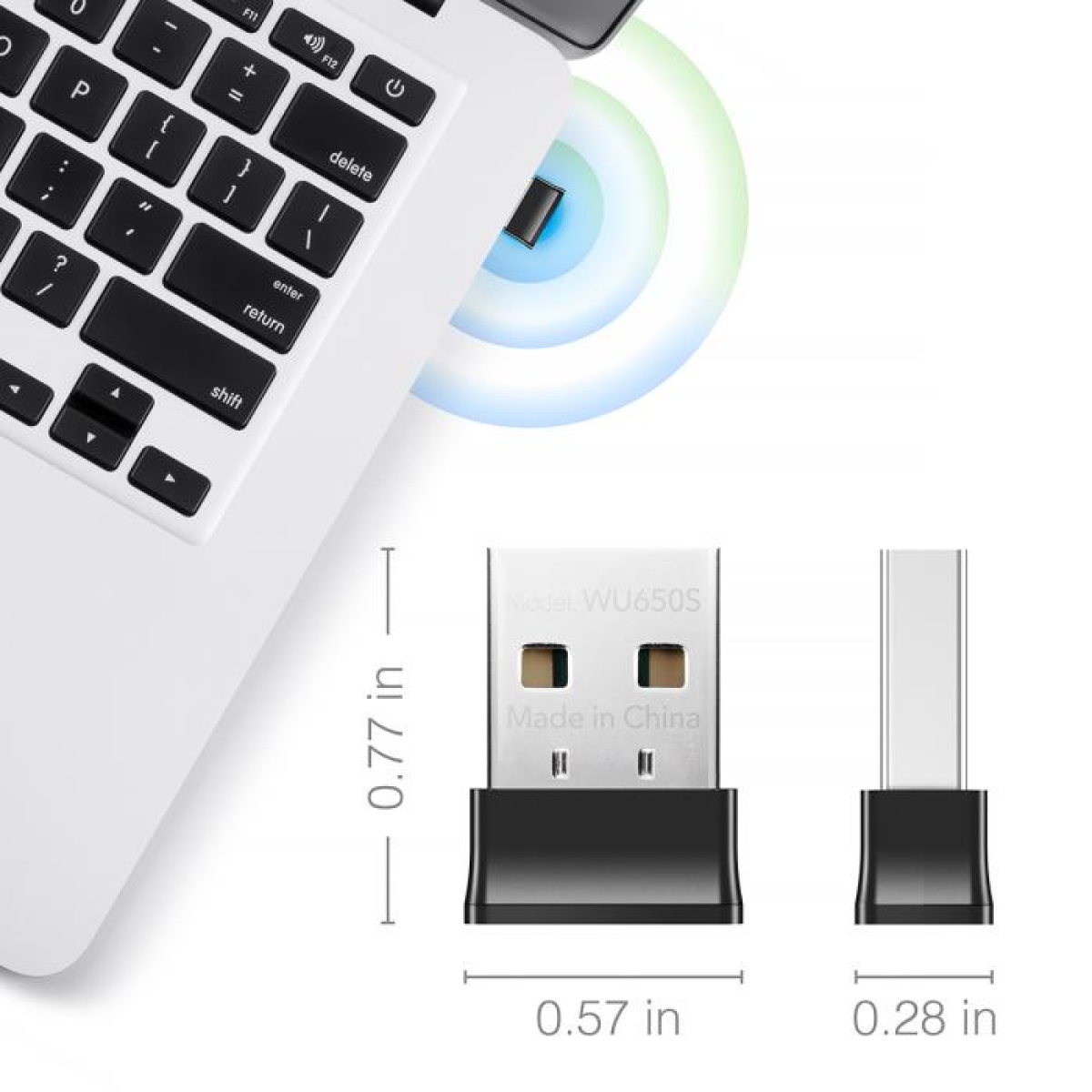 Ασύρματη Κάρτα Δικτύου USB Cudy WU650 AC650 Mini - Image 2