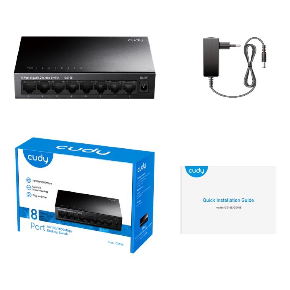 Switch 8 Θέσεων Cudy GS108 Gigabit Μεταλλικό - Image 3