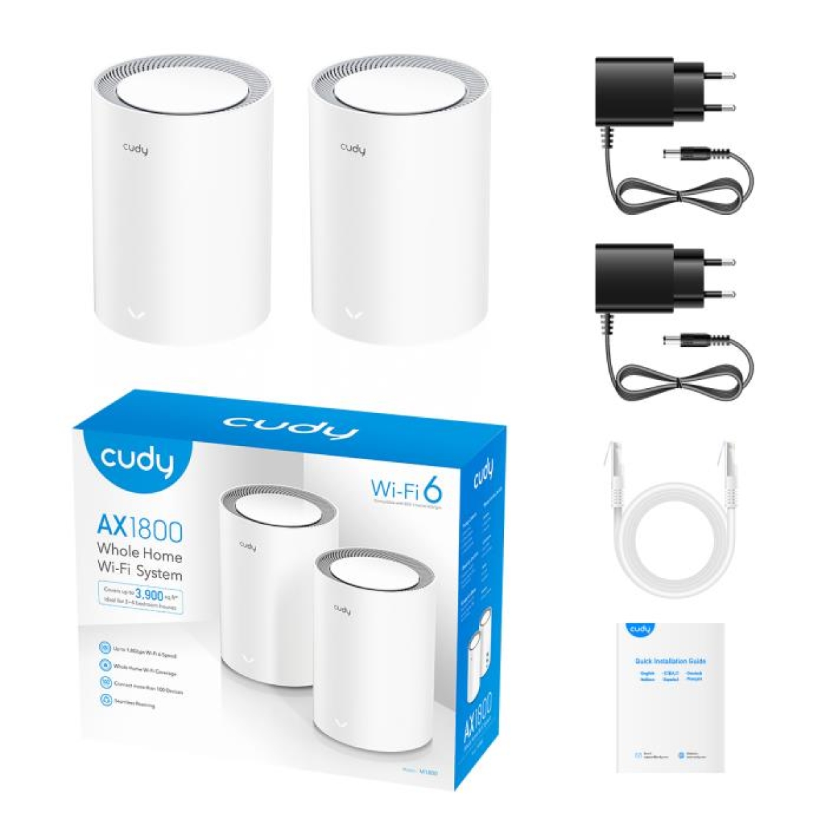 Mesh Cudy M1800 V2.0 Wi-Fi 6 AX1800 (2-Pack) - Image 3