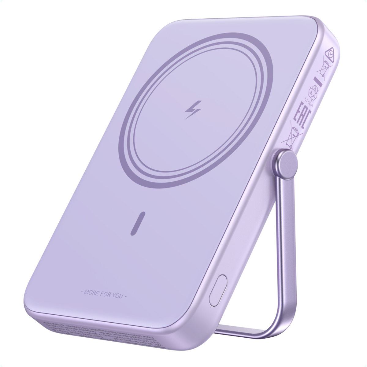 Power Bank 10000mAh PD 20W UGREEN PB572 45328, με Ασύρματη Φόρτιση Magnetic, 1 Θέσης Μωβ - Image 2