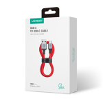 Καλώδιο Φόρτισης UGREEN US505 20527 USB-A σε USB-C PD 60W 1m Κόκκινο - Image 2