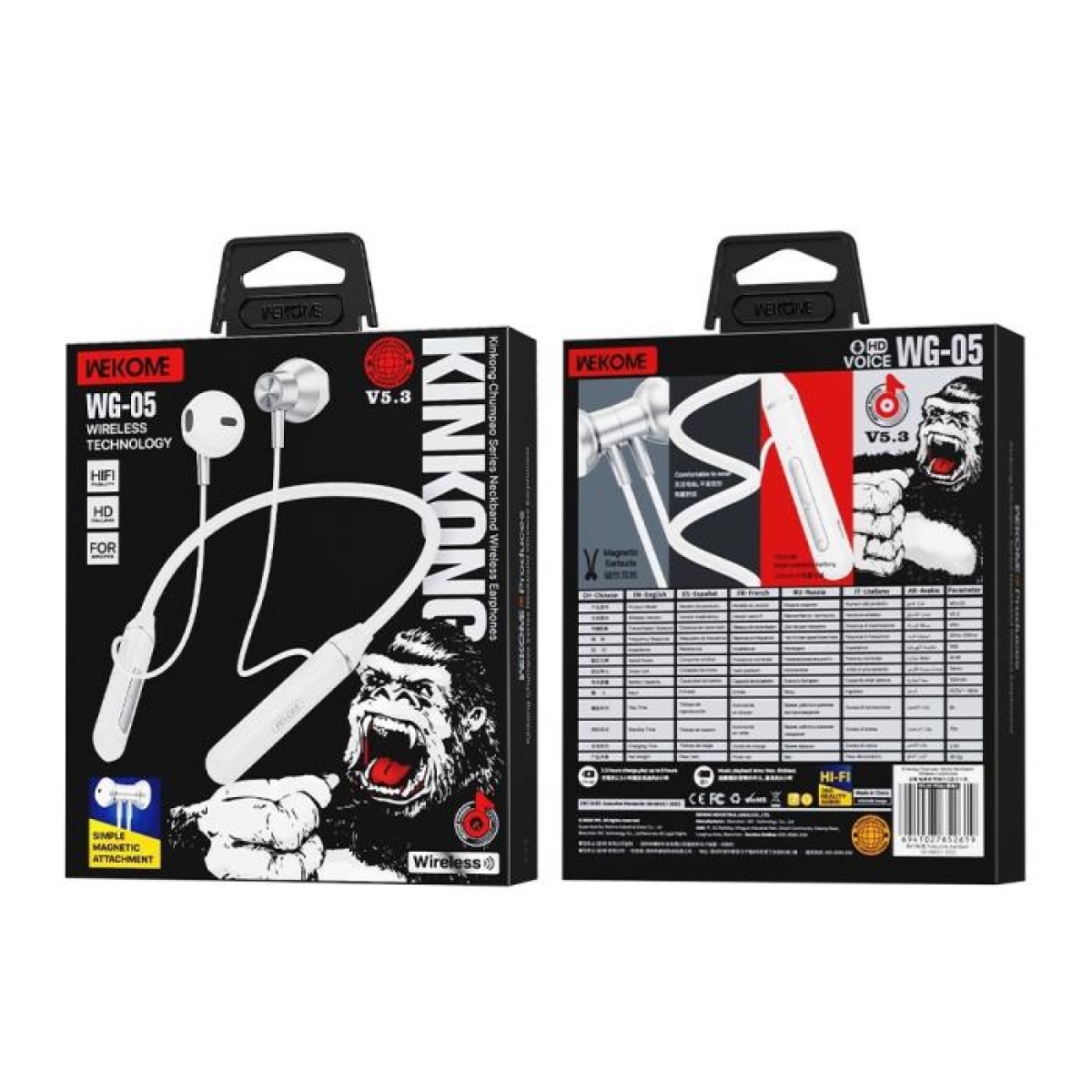 Ακουστικά Neckband BT WK WG-05 Λευκό - Image 3