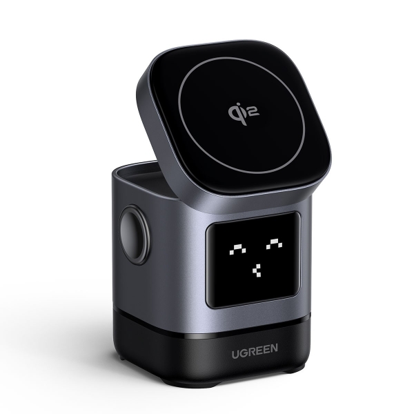 Φορτιστής Σπιτιού 15W Qi2 UGREEN W709 45775 με Ασύρματη Φόρτιση Magnetic Γκρι