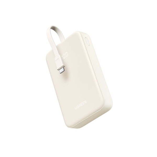 Power Bank 20000mAh PD 20W UGREEN PB505 35340 2 Θέσεων, με καλώδιο USB-C 60W Γκρι Λευκό