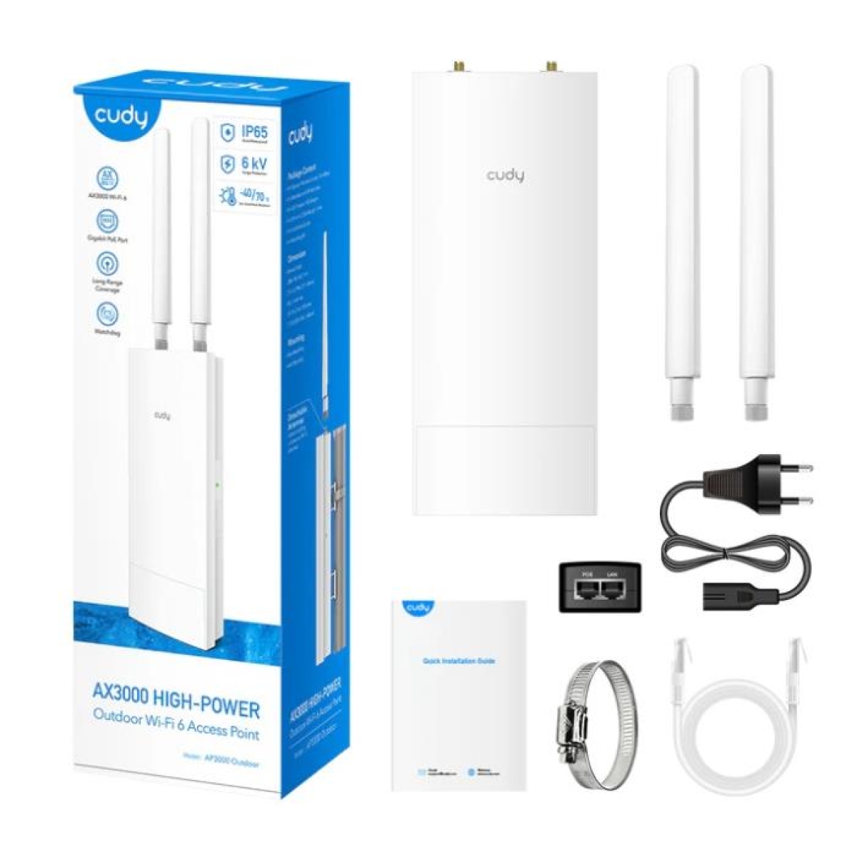Access Point Cudy AP3000 AX3000 Εξωτερικού Χώρου Dual Band - Image 3